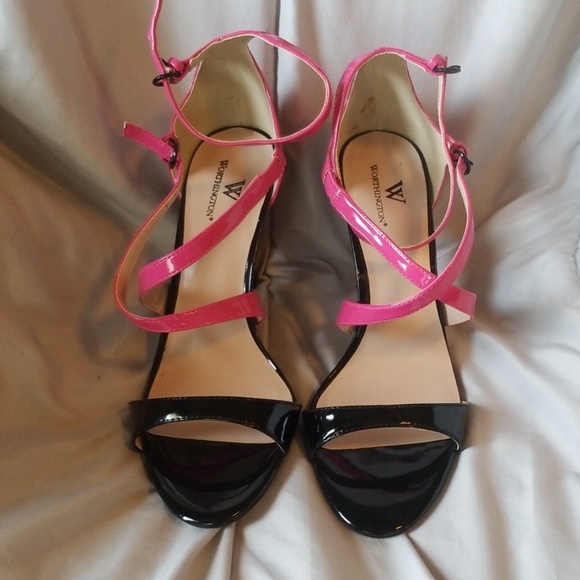 Black/Pink Worthington heels - Picture 3 of 8